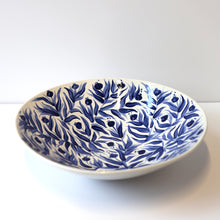 Load image into Gallery viewer, Hand Painted Pomegranate Large Serving Bowl - Deep Blue
