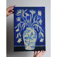 Load image into Gallery viewer, Blue Heron Vase - Original Canvas Painting
