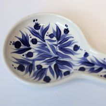 Load image into Gallery viewer, Hand Painted Pomegranate Spoon Rest - Deep Blue
