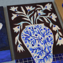 Load image into Gallery viewer, Blue Pomegranate Vase - Original Canvas Painting
