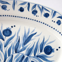 Load image into Gallery viewer, Hand Painted Small Pomegranate Platter - Blue
