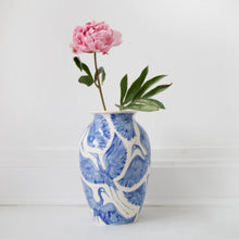 Load image into Gallery viewer, Hand Painted Blue Herons Classic Vase - Large
