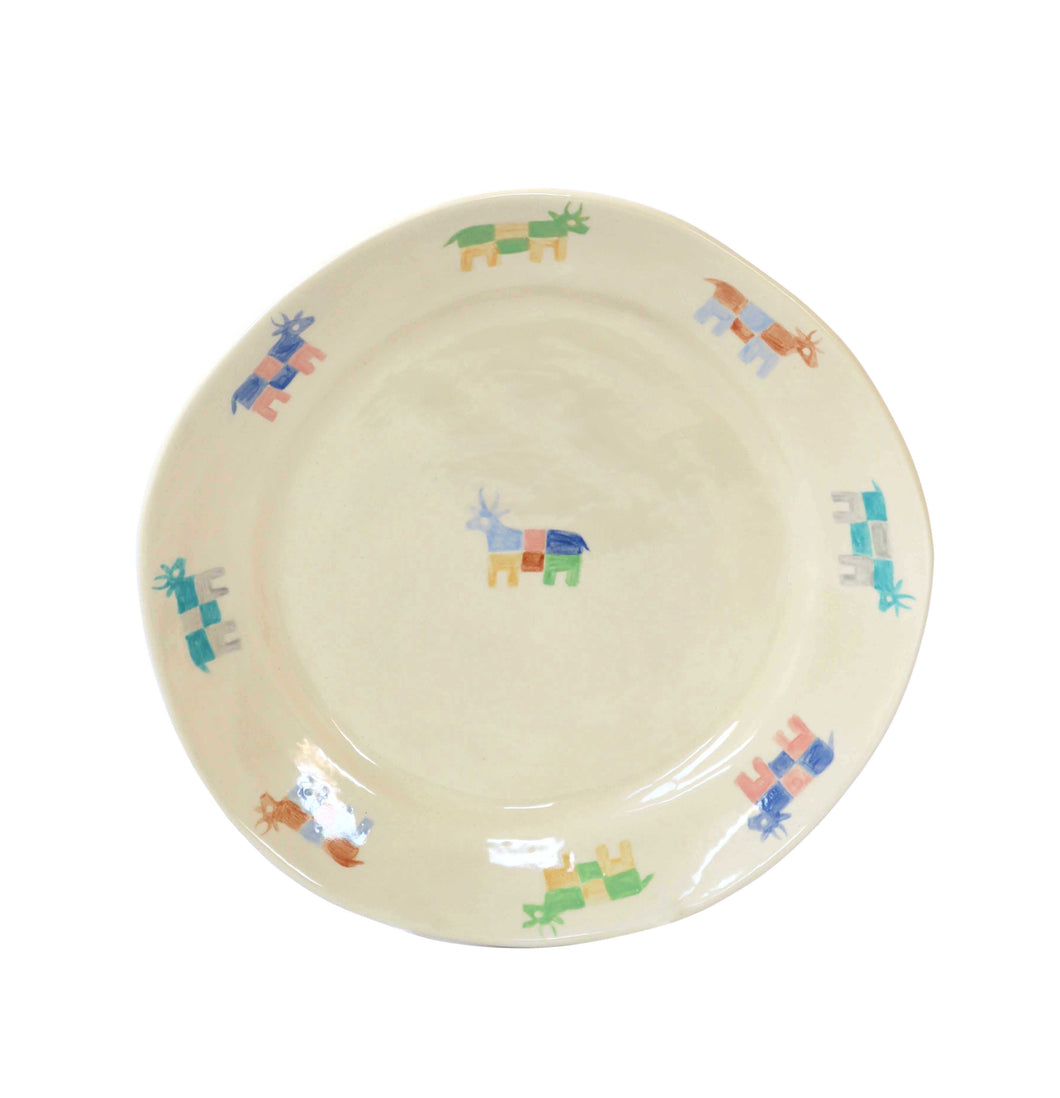 'Moo' Hand Painted Cows Plate