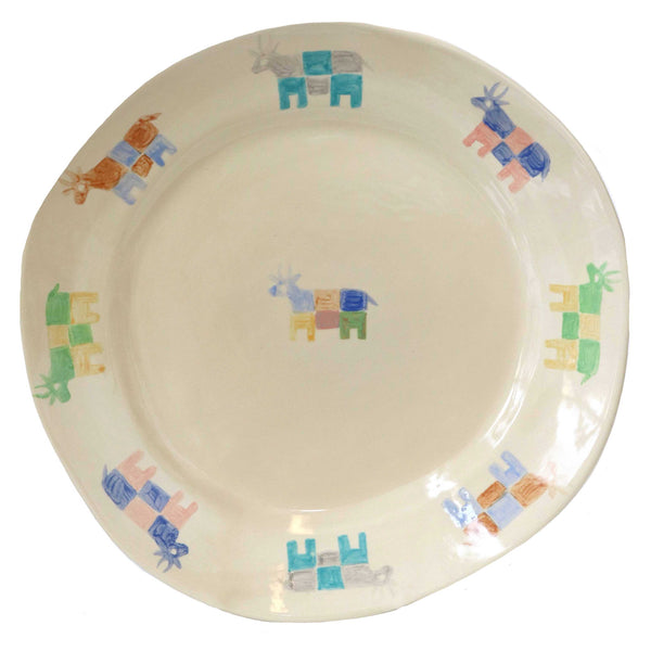 'Moo' Hand Painted Cow Plate