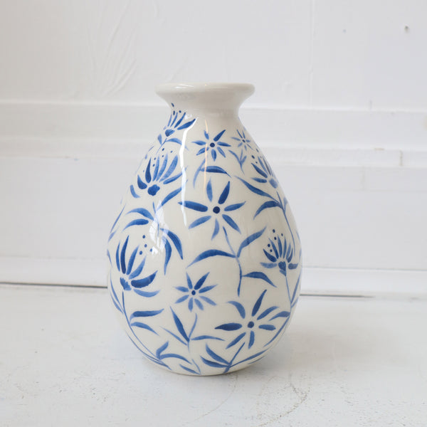 NEW: 'Sunburst' Flowers Bud Vase - Blue