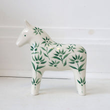 Load image into Gallery viewer, Hand Painted Ceramic Swedish Dala Horse Figure
