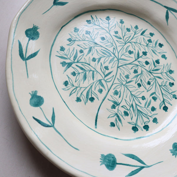 Pomegranate Plate - Forest Green