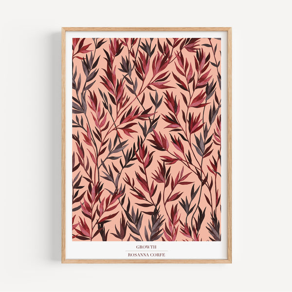 A2 - 'Growth' Blush Botanical Print