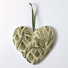 Load image into Gallery viewer, Green Hand Painted Ceramic Christmas Ornament
