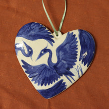 Load image into Gallery viewer, Hand Painted Ceramic Heart Ornament
