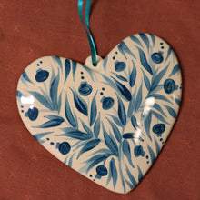 Load image into Gallery viewer, Hand Painted Ceramic Heart Ornament

