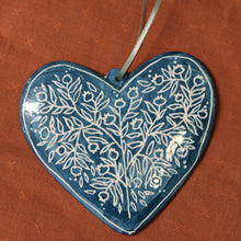 Load image into Gallery viewer, Hand Painted Ceramic Heart Ornament
