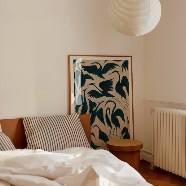 Herons Pattern Art Print