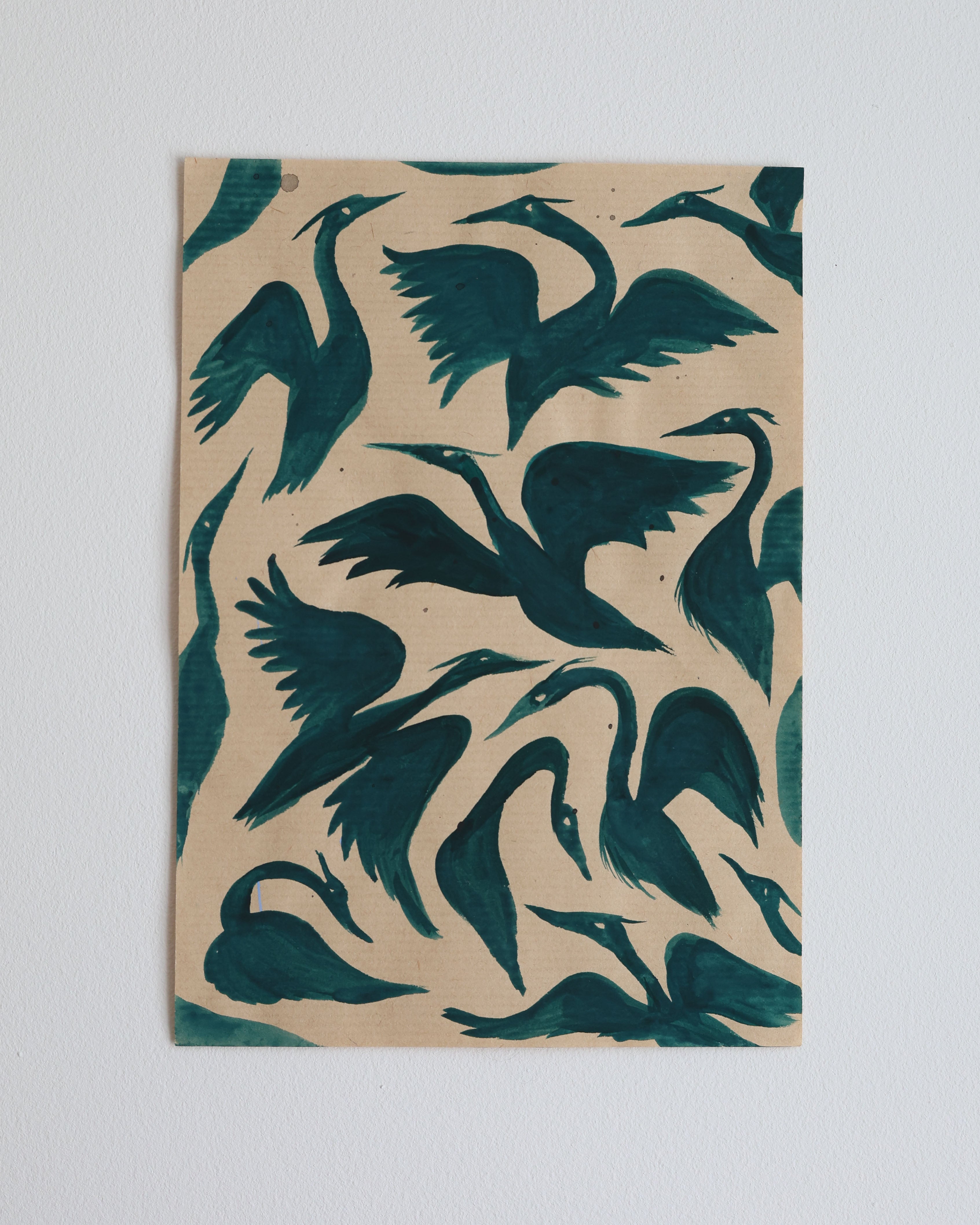 Teal Herons II