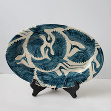 Load image into Gallery viewer, Herons Hand Painted Platter - Dark Teal
