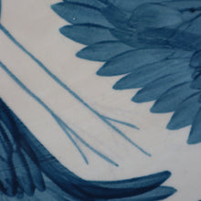 Load image into Gallery viewer, Seconds Sale: Hand Painted Xl Round Herons Round Platter - Dark Teal
