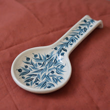 Load image into Gallery viewer, Hand Painted Pomegranate Spoon Rest - Teal
