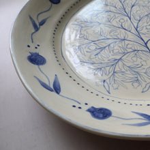 Load image into Gallery viewer, Large Pomegranate Plate - Blue
