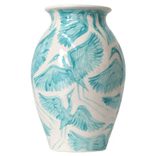 Load image into Gallery viewer, NEW: Herons Hand Painted Classic Vase - Icy Blue
