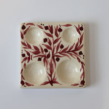 Load image into Gallery viewer, Hand Painted &#39;Pomegranates&#39; Paint Palette - Maroon

