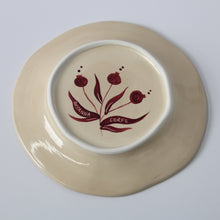 Load image into Gallery viewer, Hand Painted Pomegranate Plate - Maroon 02
