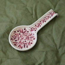Load image into Gallery viewer, Hand Painted Pomegranate Spoon Rest - Maroon
