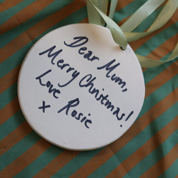 Hand Painted Round Ceramic Ornament