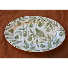Load image into Gallery viewer, Partridge in a Pear Tree Sgrafitto Hand Painted Platter 02
