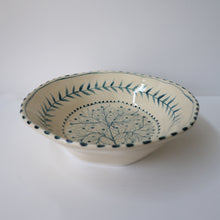 Load image into Gallery viewer, Hand Painted Pomegranate Bowl - Teal Blue 02
