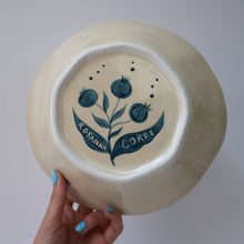 Load image into Gallery viewer, Hand Painted Pomegranate Bowl - Teal Blue 02
