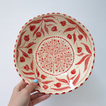 Load image into Gallery viewer, Hand Painted Pomegranate Bowl - Red
