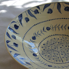Load image into Gallery viewer, Hand Painted Pomegranate Serving Bowl - Deep Blue
