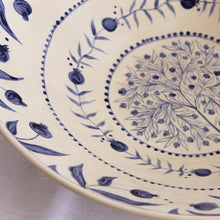 Load image into Gallery viewer, Hand Painted Pomegranate Serving Bowl - Deep Blue
