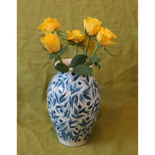 Load image into Gallery viewer, Pomegranate Hand Painted Vase - Dark Teal

