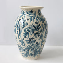 Load image into Gallery viewer, Pomegranate Hand Painted Vase - Dark Teal
