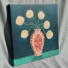 Load image into Gallery viewer, Red Pomegranate Vase - Original Canvas Painting
