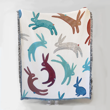 Load image into Gallery viewer, Rabbits Recycled Cotton Woven Throw
