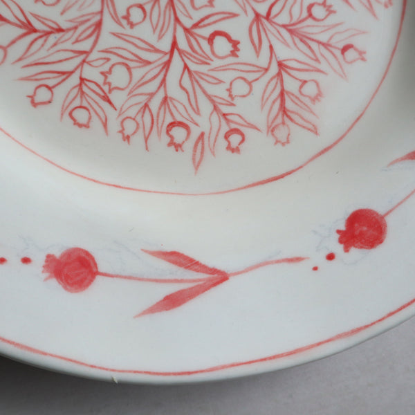 Pomegranate Plate - Red 02