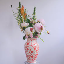 Load image into Gallery viewer, Seconds Sales - Hand Painted XLarge Red Pomegranate Vase
