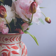 Load image into Gallery viewer, Seconds Sales - Hand Painted XLarge Red Pomegranate Vase
