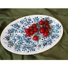 Load image into Gallery viewer, Pomegranates Hand Painted Platter - Dark Teal
