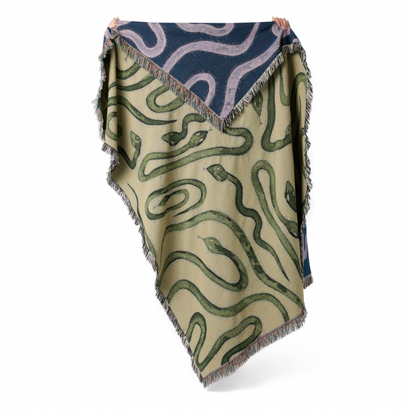 Snakes - Recycled Cotton Woven Throw