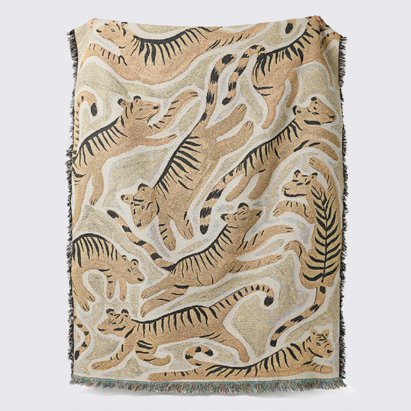 Tigers - Recycled Cotton Woven Throw