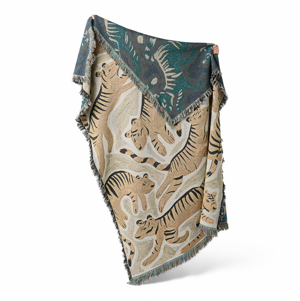 Tigers - Recycled Cotton Woven Throw