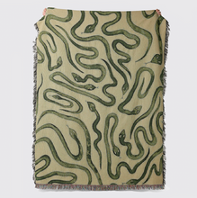 Load image into Gallery viewer, Snakes - Recycled Cotton Woven Throw

