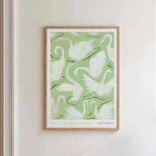 Load image into Gallery viewer, Swans Green Art Print
