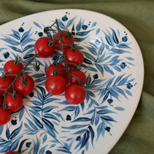 Load image into Gallery viewer, Pomegranates Hand Painted Platter - Dark Teal
