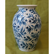 Load image into Gallery viewer, Pomegranate Hand Painted Vase - Dark Teal
