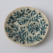 Load image into Gallery viewer, Hand Painted Pomegranate Plate - Teal 01
