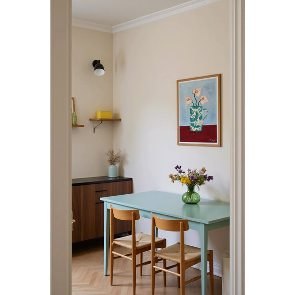 Teal Herons Jug Art Print